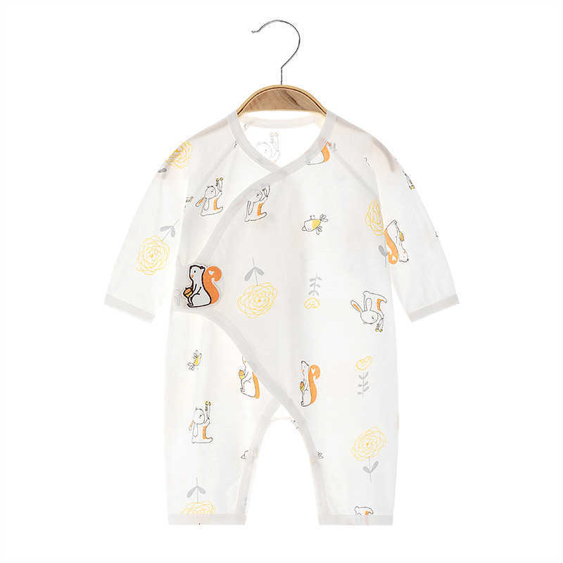 Baby Jumpsuits Summer newborn jumpsuit baby pure cotton thin boneless clothes long sleeved baby summer clothing