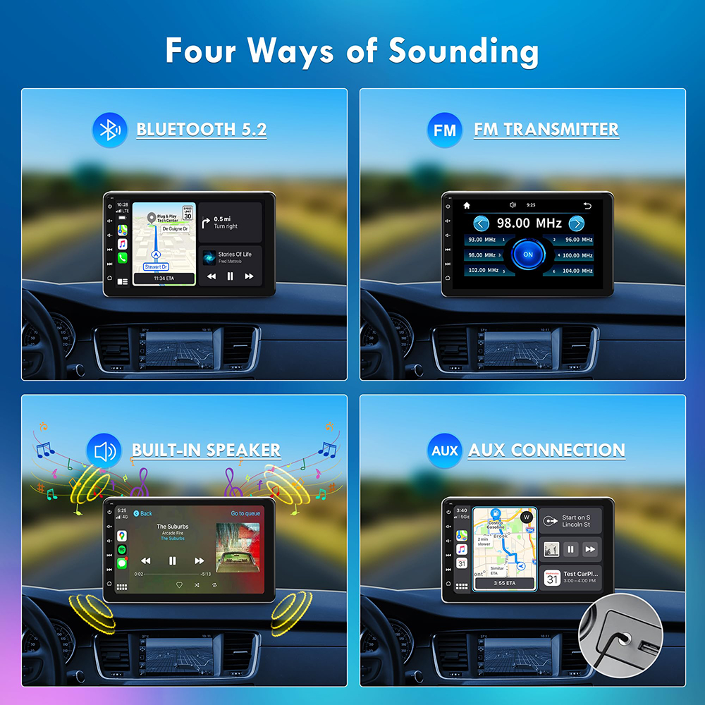 HD 7 inch IPS Touchscreen Car Radio Receiver Wireless Carplay&Android Auto Car Stereo with Backup Camera Mirror Link Bluetooth AUX/USB/TF for Cars Tru