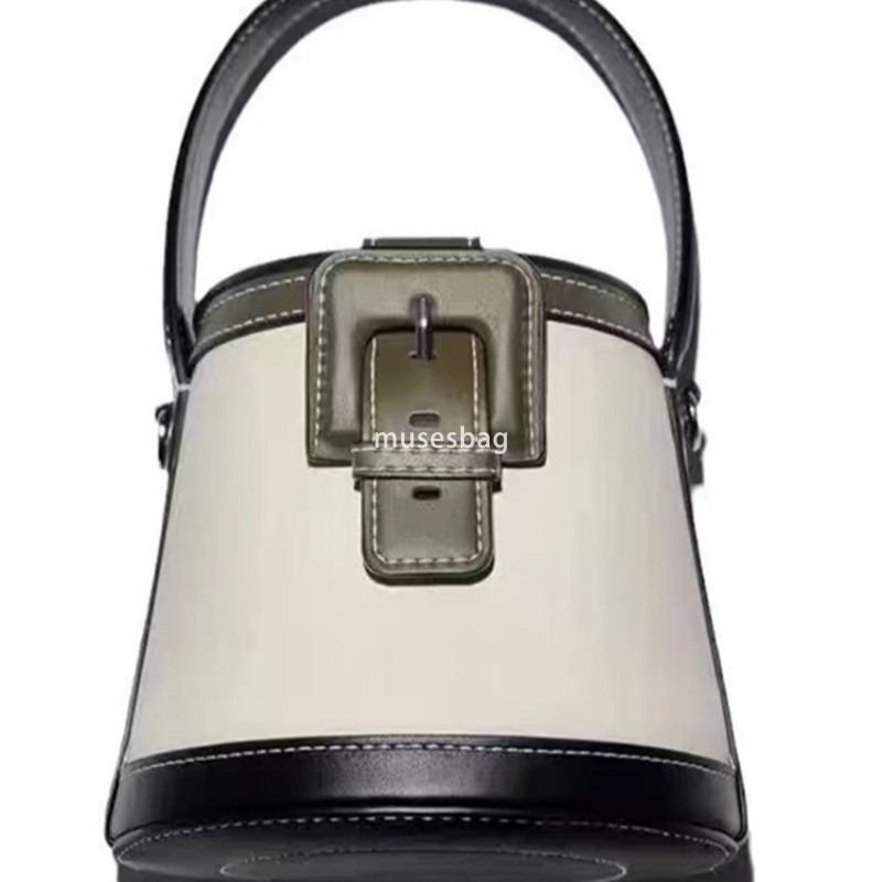 Advanced Fashion New Trendy Bucket Bag Leisure Hundred Towers Single Shoulder Contrast Color Handbag Crossbody Bag Contrast