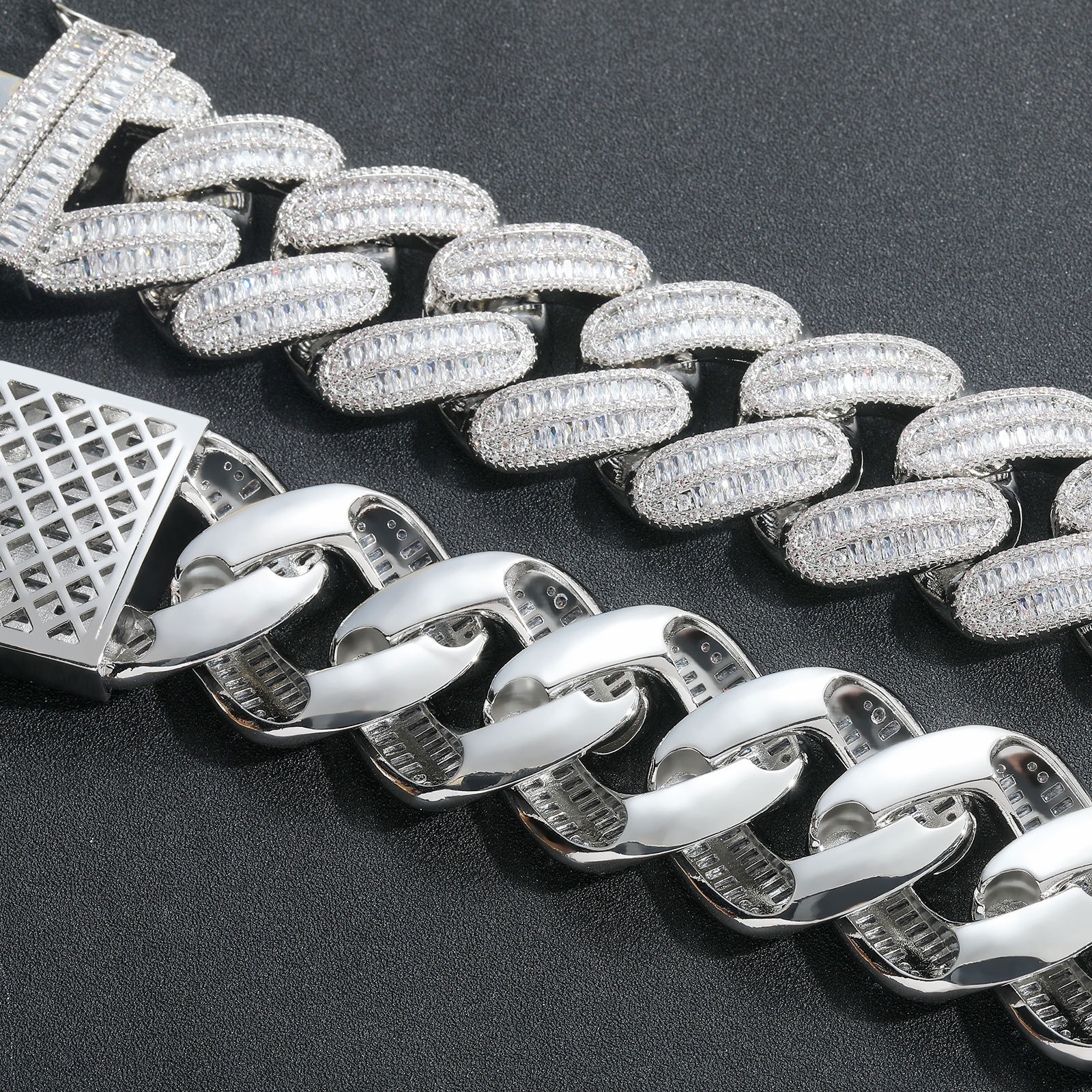 Heavy Duty Men's 40mm Cuban Link Necklace Featuring Premium 5A Cubic Zirconia & Genuine 18k Gold Plate Finish