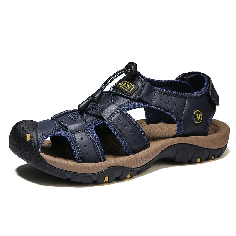 Genuine Leather Men Shoes Summer Large Size Mens Sandals Men Sandals Fashion Sandals Big Size 38-47 240606