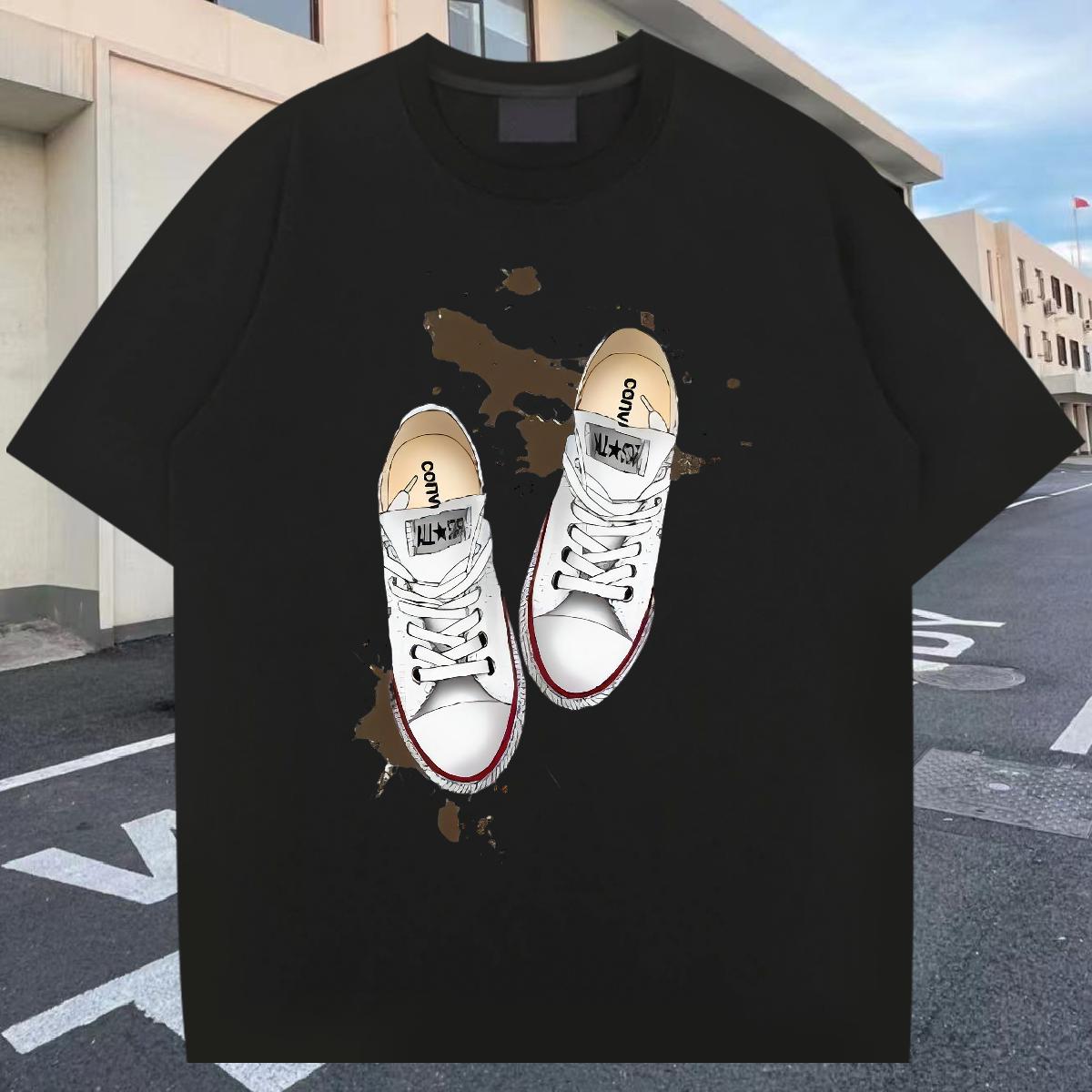 Fashion Designer T-Shirts for Men DIY Printed Men Tops Tees Daily Wear 180g Cotton Popular Tshirts