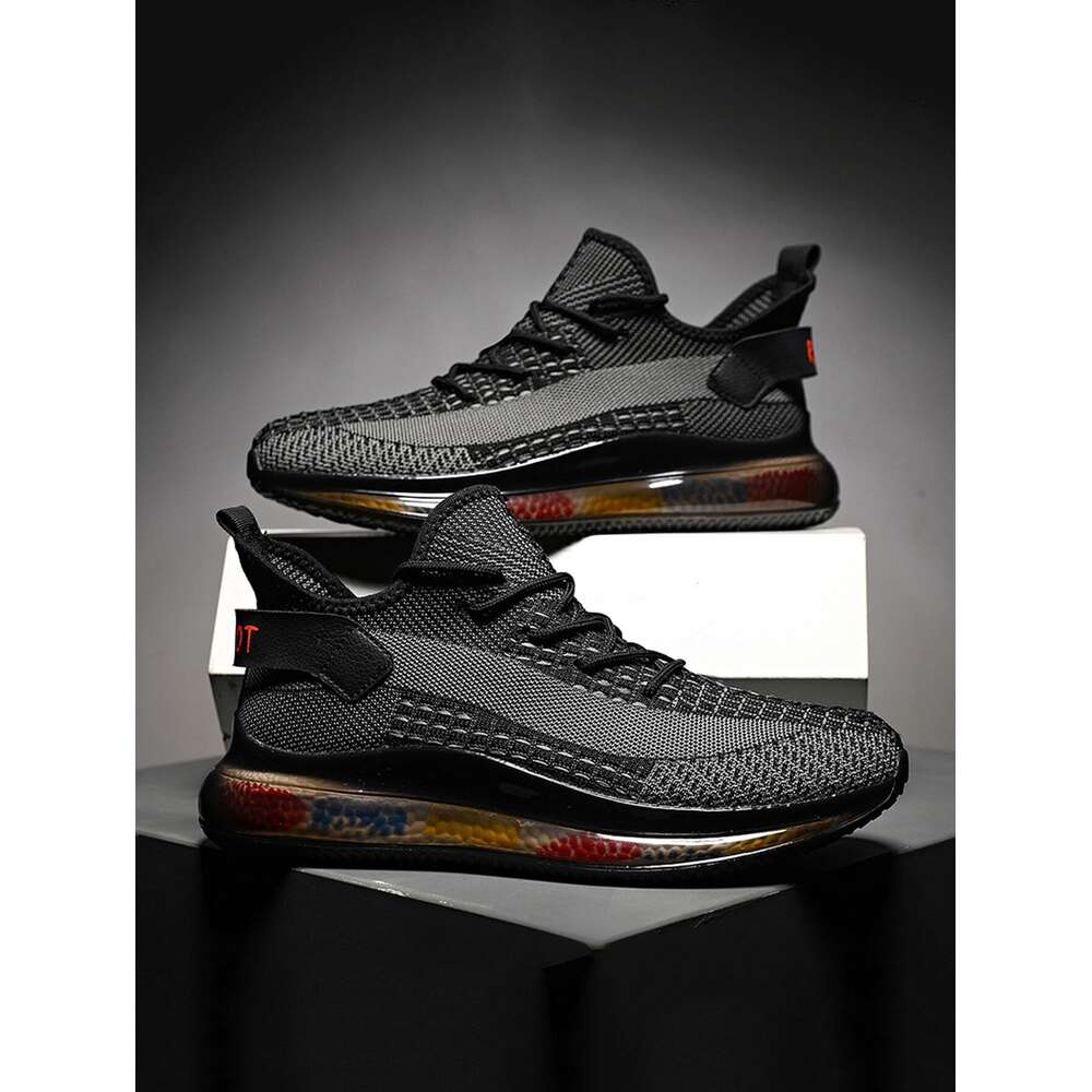 Lace Men S Up Letter Printed Running Shoes Round Toe Athletic Outdoor Material Sneakers Ddmysaturn
