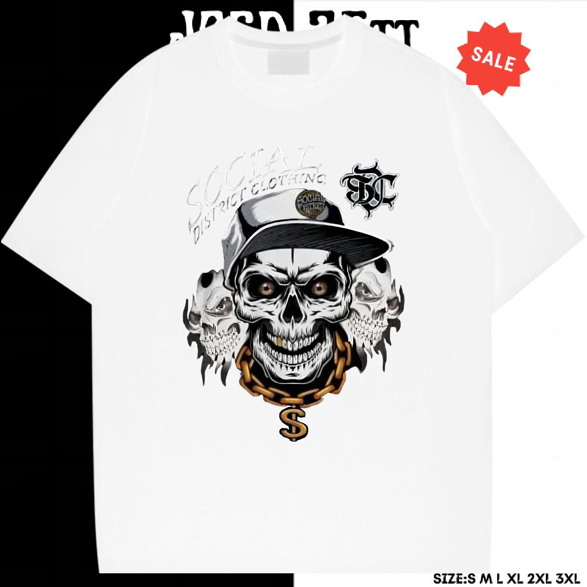 2024 Men T Shirts Cartoon Print Hip Hop Street Men Clothes T-Shirt Cotton O Neck Short Sleeves Soft