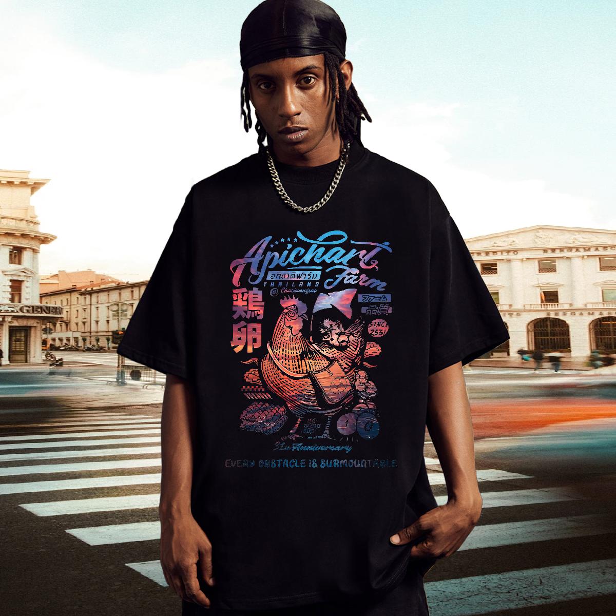 DIY Man T Shirts Floral Print Sport Tshirts Cotton Breathable Short Sleeve Unisex