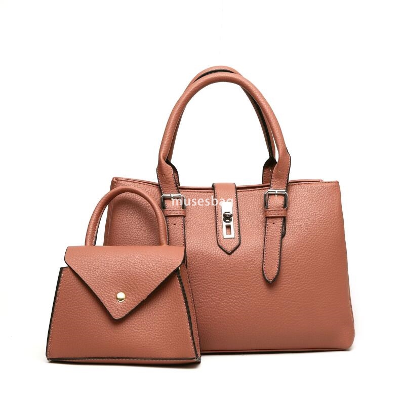 Designer Women's PU High Quality Fashion Tote Bag with Lightweight and Multi functional Large Capacity Shoulder Bag Versatile 2-piece Set Mother 