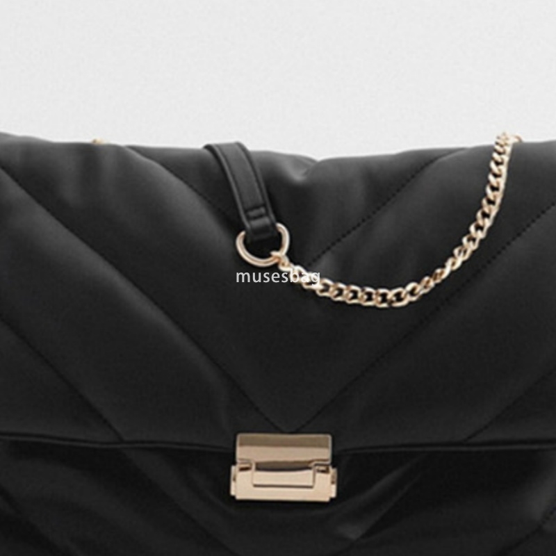 New women bag white oversized quilted single shoulder crossbody bag women trend simple and versatile chain bag commuting niche handbag