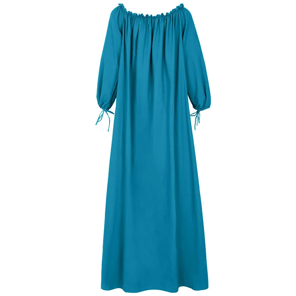 Womens dresses Women Plus Size Daily Casual Open Shoulder Vintage Loose Boho Maxi Dress holiday dresses 240529