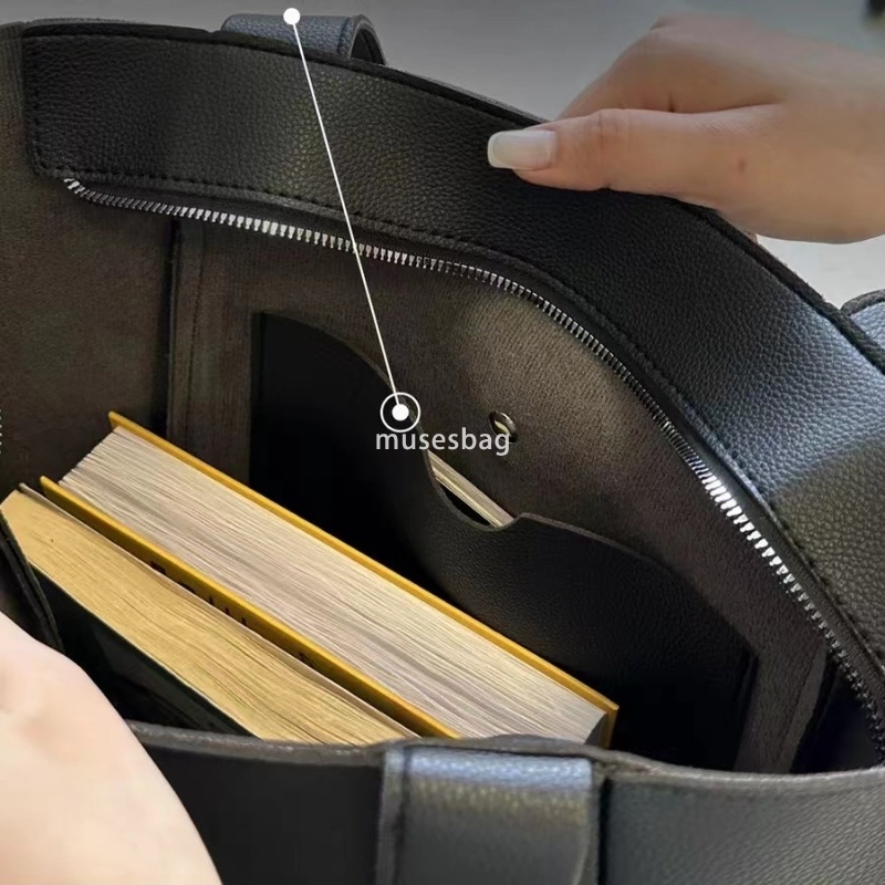 High quality women's designer large capacity tote bag soft and retro shoulder bag zippered women's bag classic multifunctional computer bag