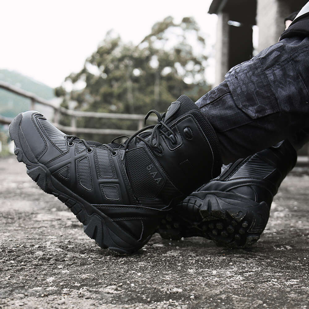 For Hiking Tactical Shoes Combat Outdoor High Top Military Men Motocycle Boots Ddmysaturn