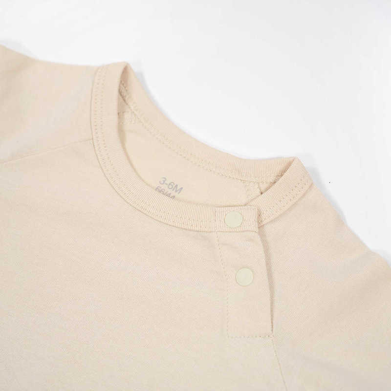 Baby Jumpsuits Baby jumpsuit solid color baby short sleeved bag buttocks jumpsuit pure cotton baby jumpsuit