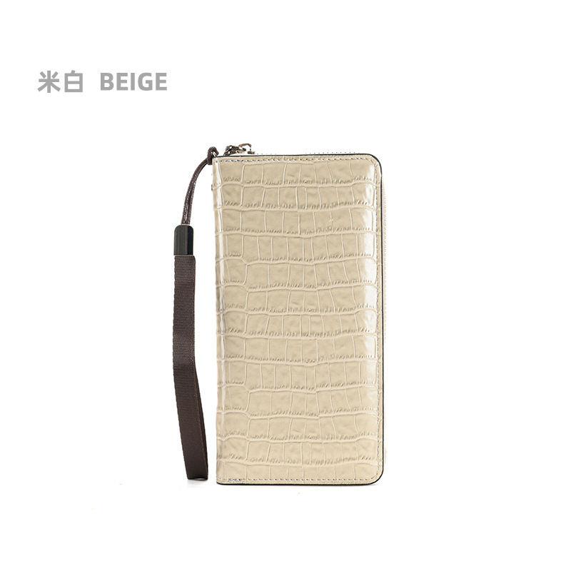 New Crocodile Pattern Long Handheld Bag for Women's Wallet Multi Card Zipper Wallet waterproof Wrist Plain Bag and handbags Hot Selling