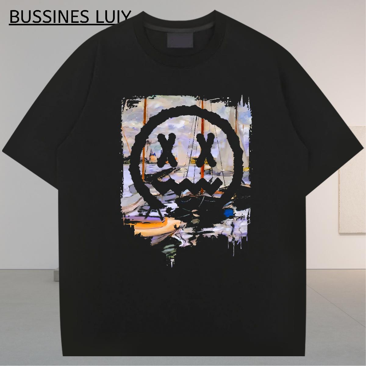 Stylist Mens T Shirts Custom Printing Street wear Hip Hop Men Clothes T-Shirt 180g Cotton Wholesale