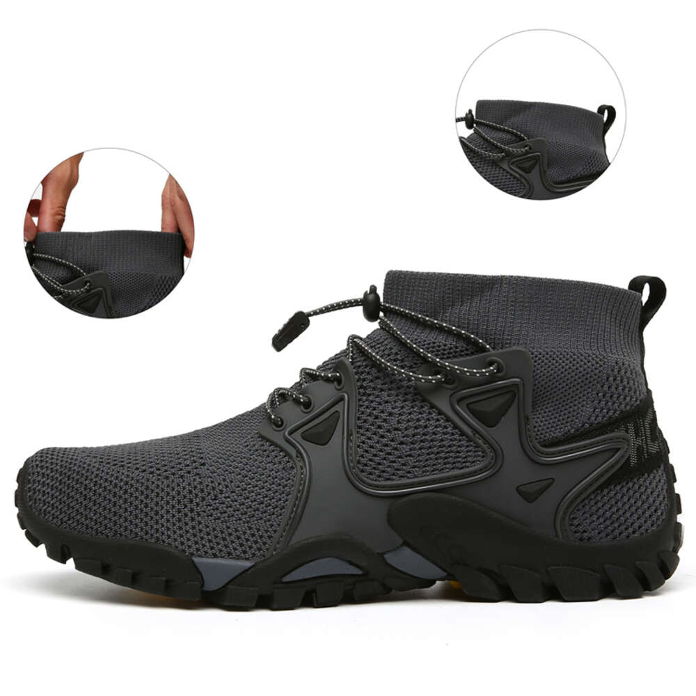 Hiking Boots Mens Outdoor Athletic Sports Trail Running Shoes High Top Barefoot Upstream Water Shoestrekking Climbing Sneakers Ddmycat
