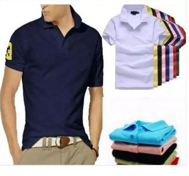 Mens Crocodile Embroidery Polo Shirt Short-Sleeve Solid Slim Fit Mens Clothing Camisas Polos Shirt S-6XL
