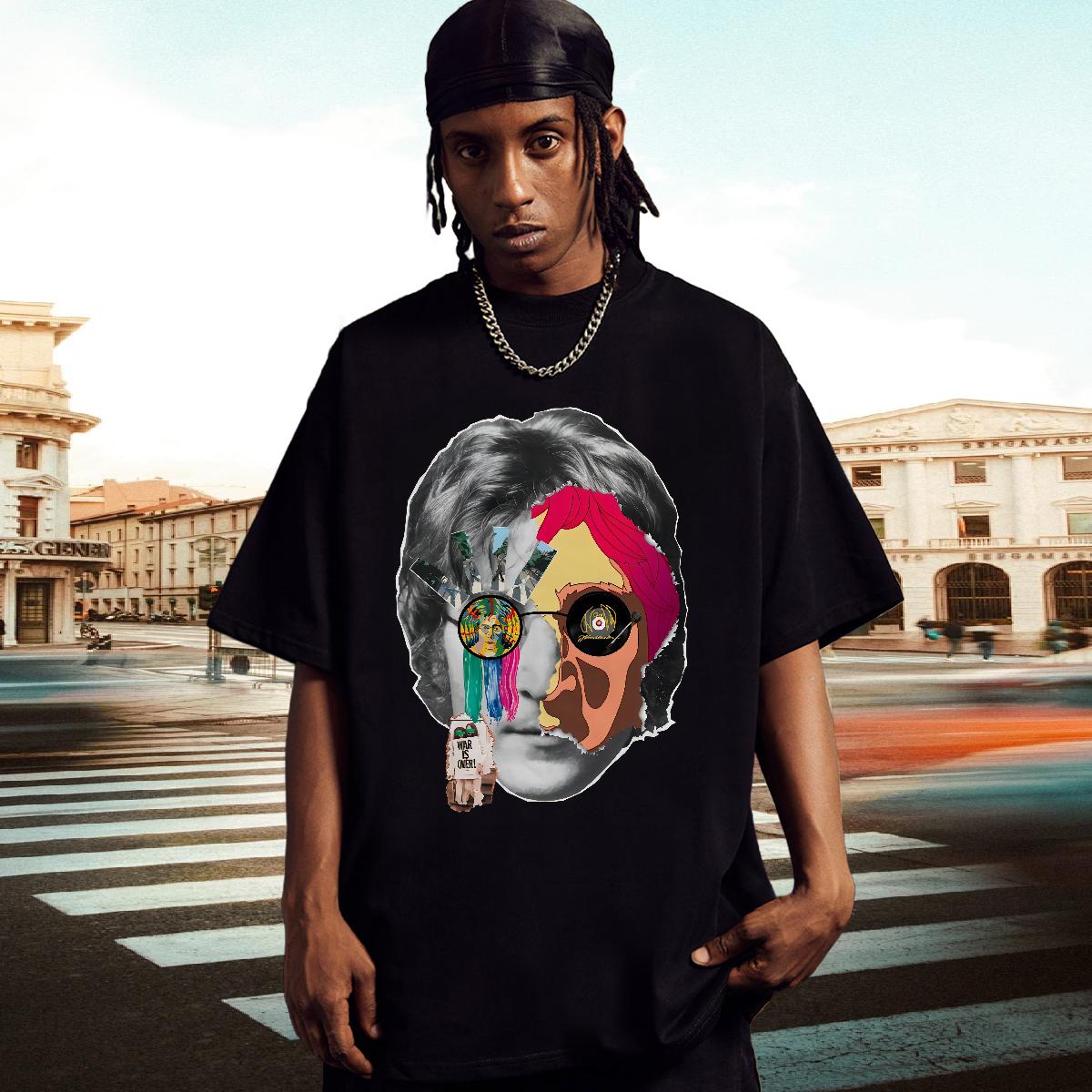 Wholesale Men T Shirts Cartoon Printing S-3XL Tshirts Hip Hop Cotton Breathable Short Sleeve Unisex Tops