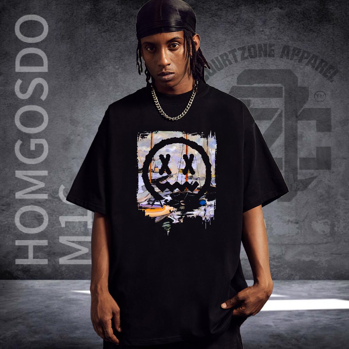 Customized T Shirt For Man Black White Spring Summer Men Tshirts Round Neck Short Sleeve Loose Fit