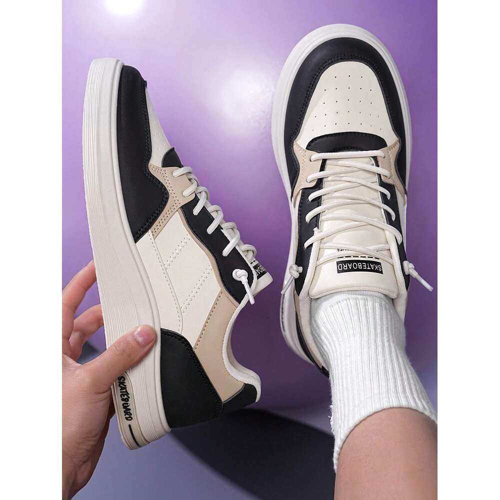 Men's Fashionable Breathable Slip-Resistant Skate Shoes, Comfortable Versatile, Wear And Dirt-Resistant