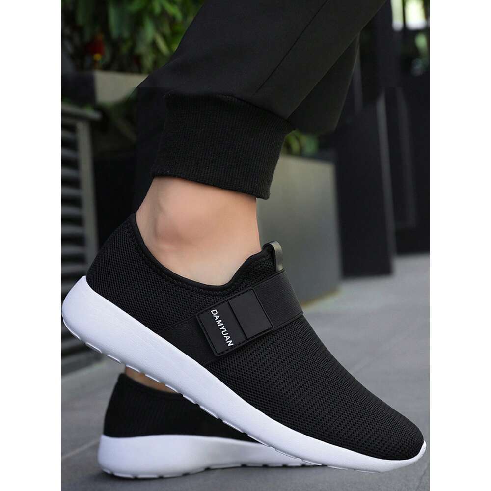 Black On Mens Casual Lightweight Work Trainers Breathable Non Slip Mesh Walking Gym Shoes Comfortable Workout Sneakers Ddmysaturn