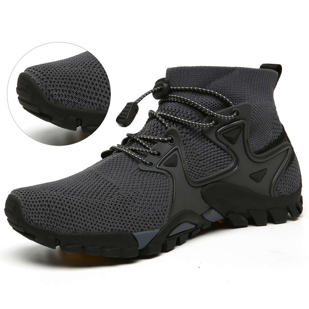Hiking Boots Mens Outdoor Athletic Sports Trail Running Shoes High Top Barefoot Upstream Water Shoestrekking Climbing Sneakers Ddmycat
