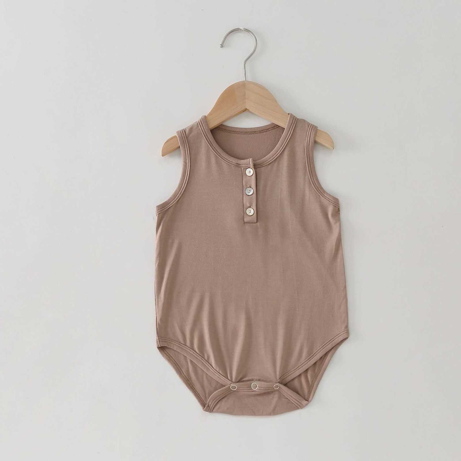 Baby Jumpsuits Baby jumpsuit 2024 Summer New Children's Wear Baby Crawling Clothes Sweetheart Baby Solid Clothes