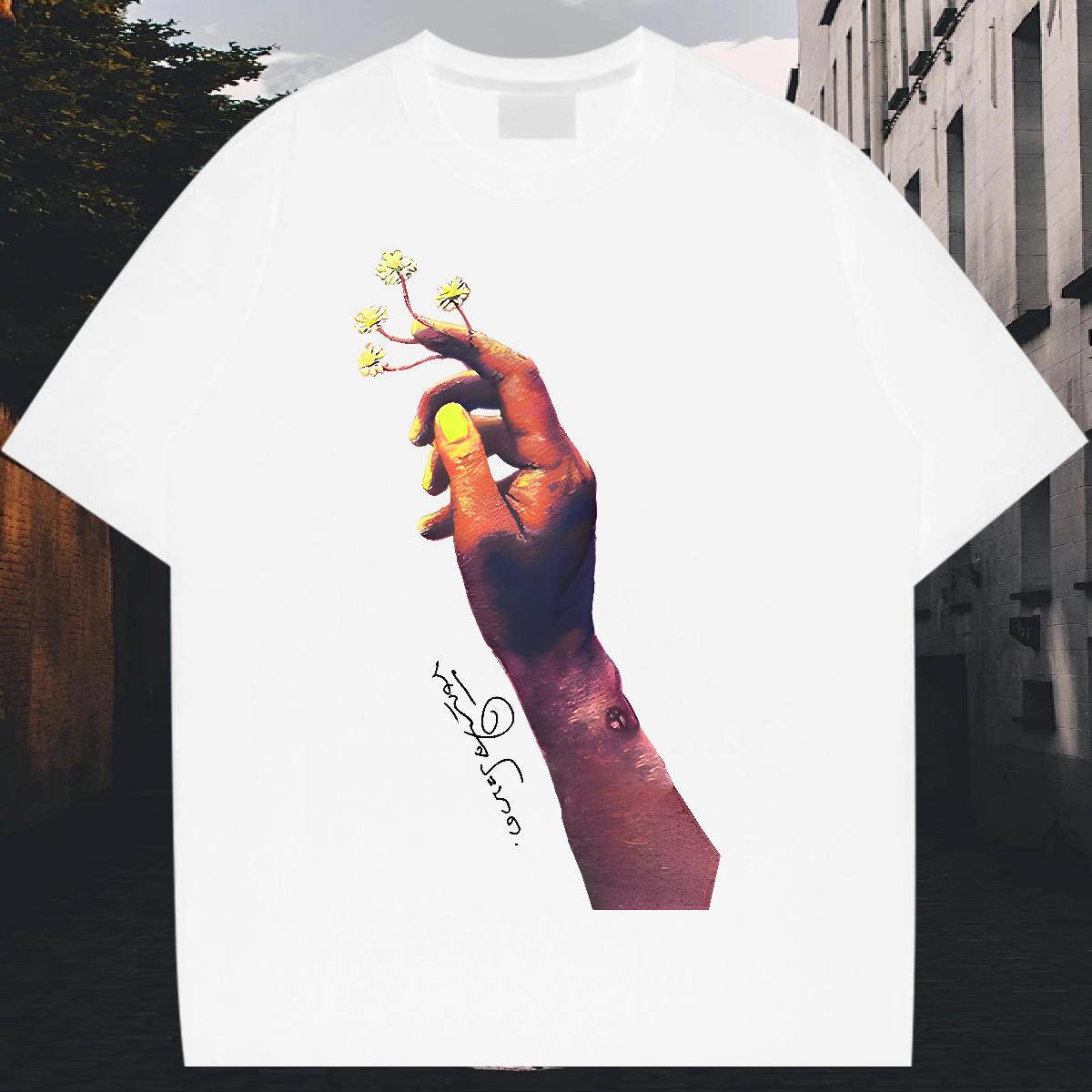 5A T-Shirts Hip Hop Street Cotton Breathable Soft Mens Tshirts 2024 Summer Custom Print Plus Size Tee Shirt