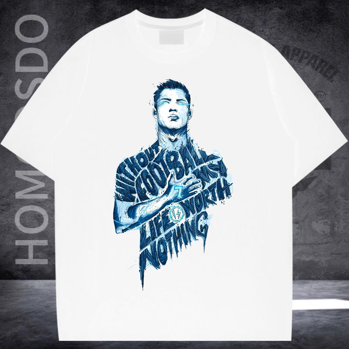 DIY Man T Shirts Cartoon Print Hip Hop Street Men Tshirts 180g Cotton Cool Design