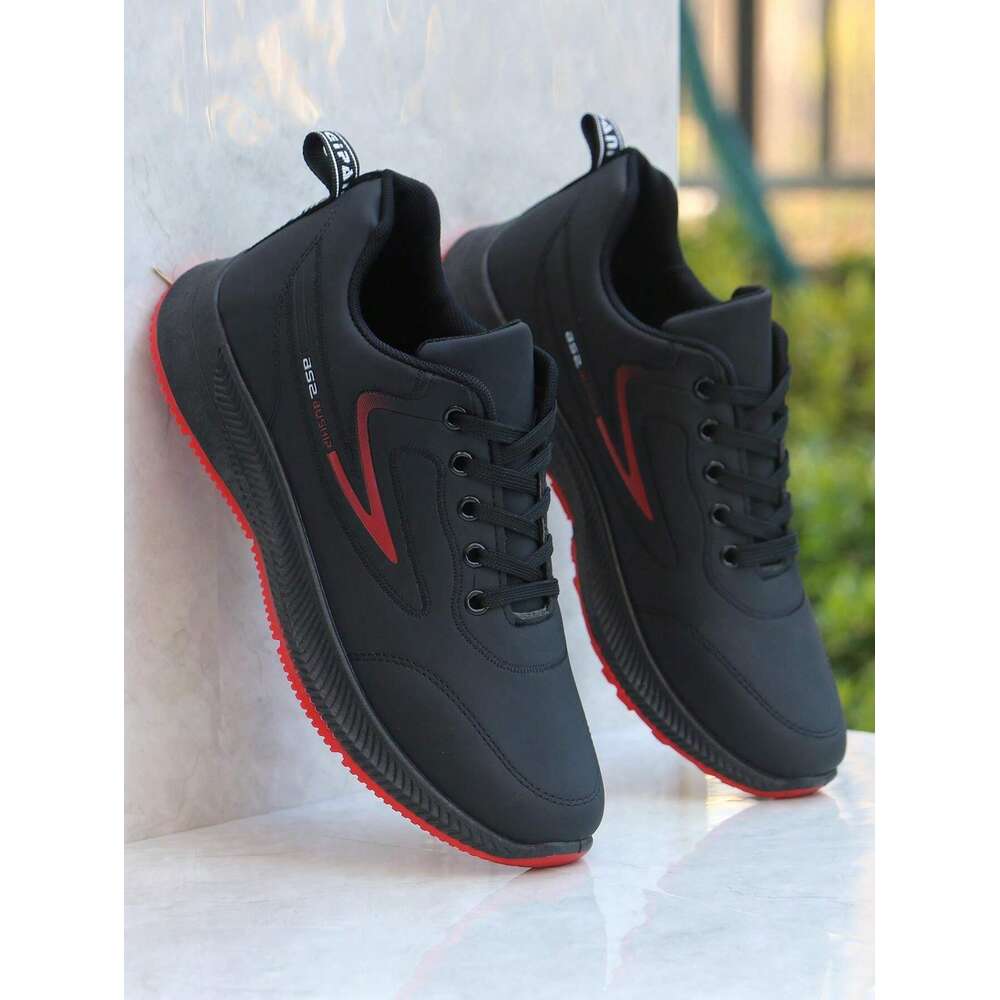 Ddmyoutdoor Men S Waterproof Slip Resistant Sports For Autumn Winter Casualwear Soft Running Shoes Black Leather Four Seasons Shoes