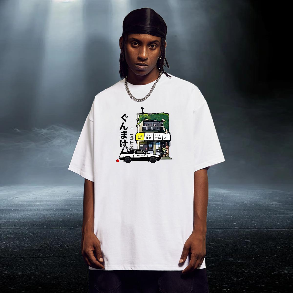 Fashion T Shirts Men Black White Men Tees Daily Outfit Breathable Crew Neck Unisex Tee Shirt