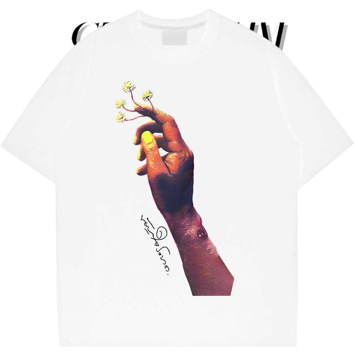 Loose Fit Man T Shirts Casual Breathable Crew Neck Tshirt for Man Woman DIY Customized Graphic Tee Shirt