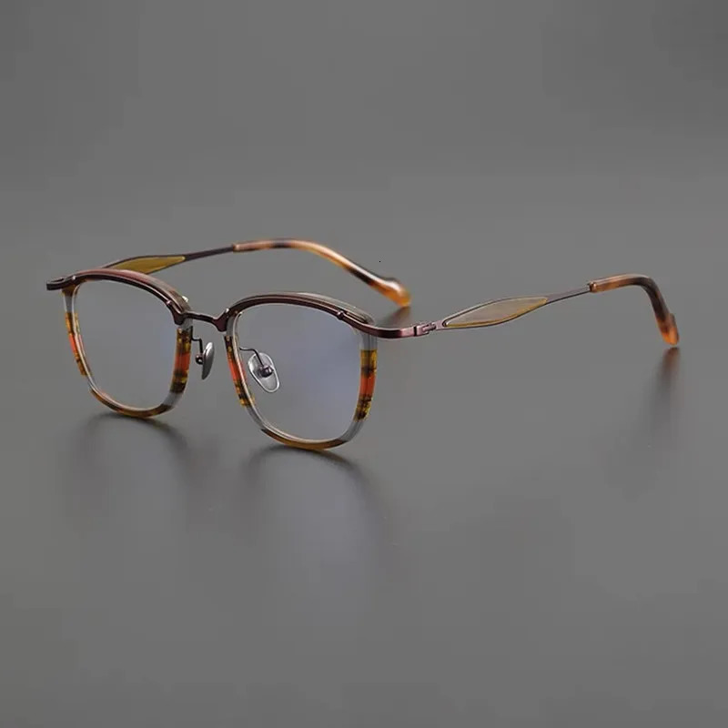 niche comfortable pure glasses frame retro business acetate square myopia glasses frame 240528