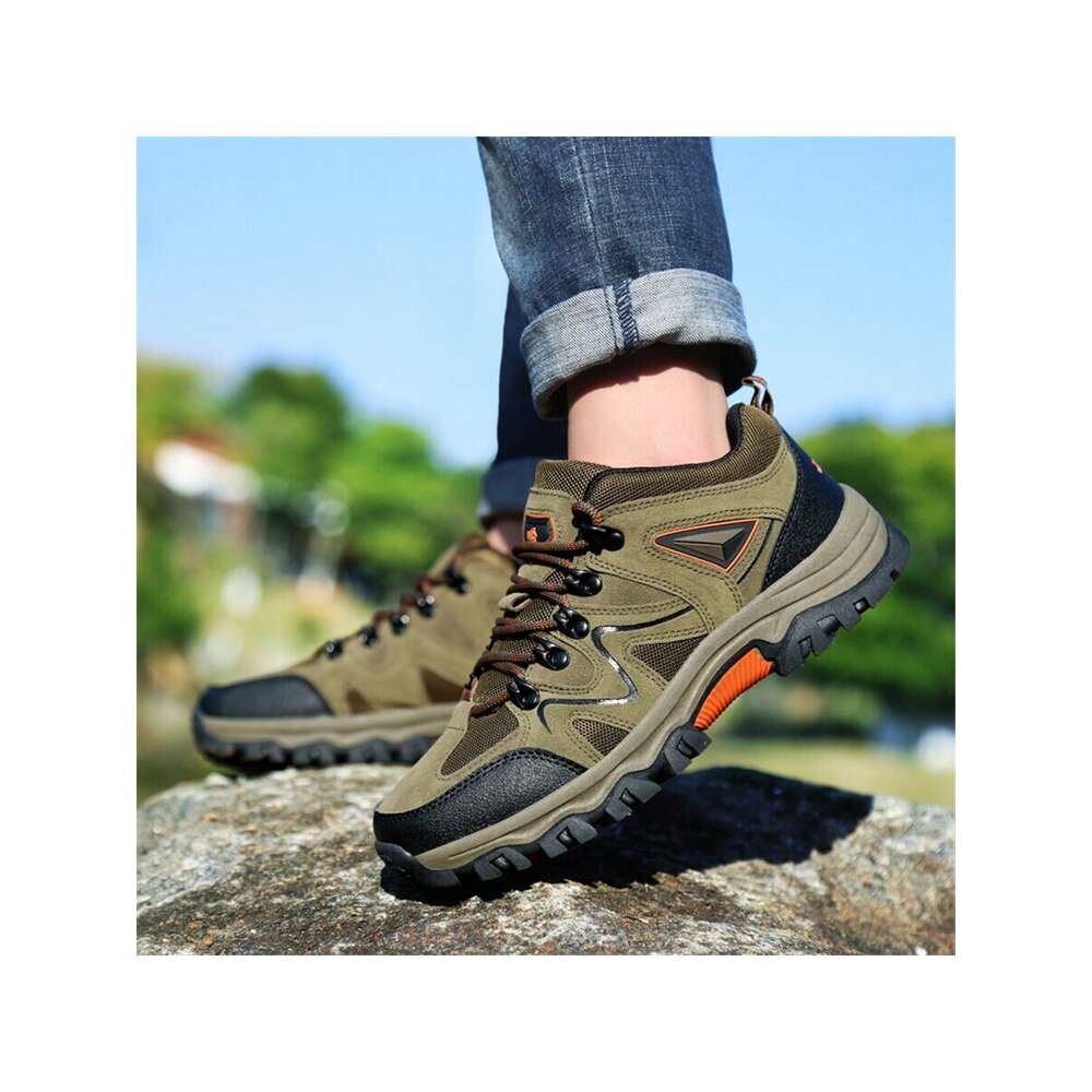 Ddmyoutdoor Men S Thick Soled Lace Up Wear Resistant Outdoor Shoes Suitable For Climbing Hunting Hiking