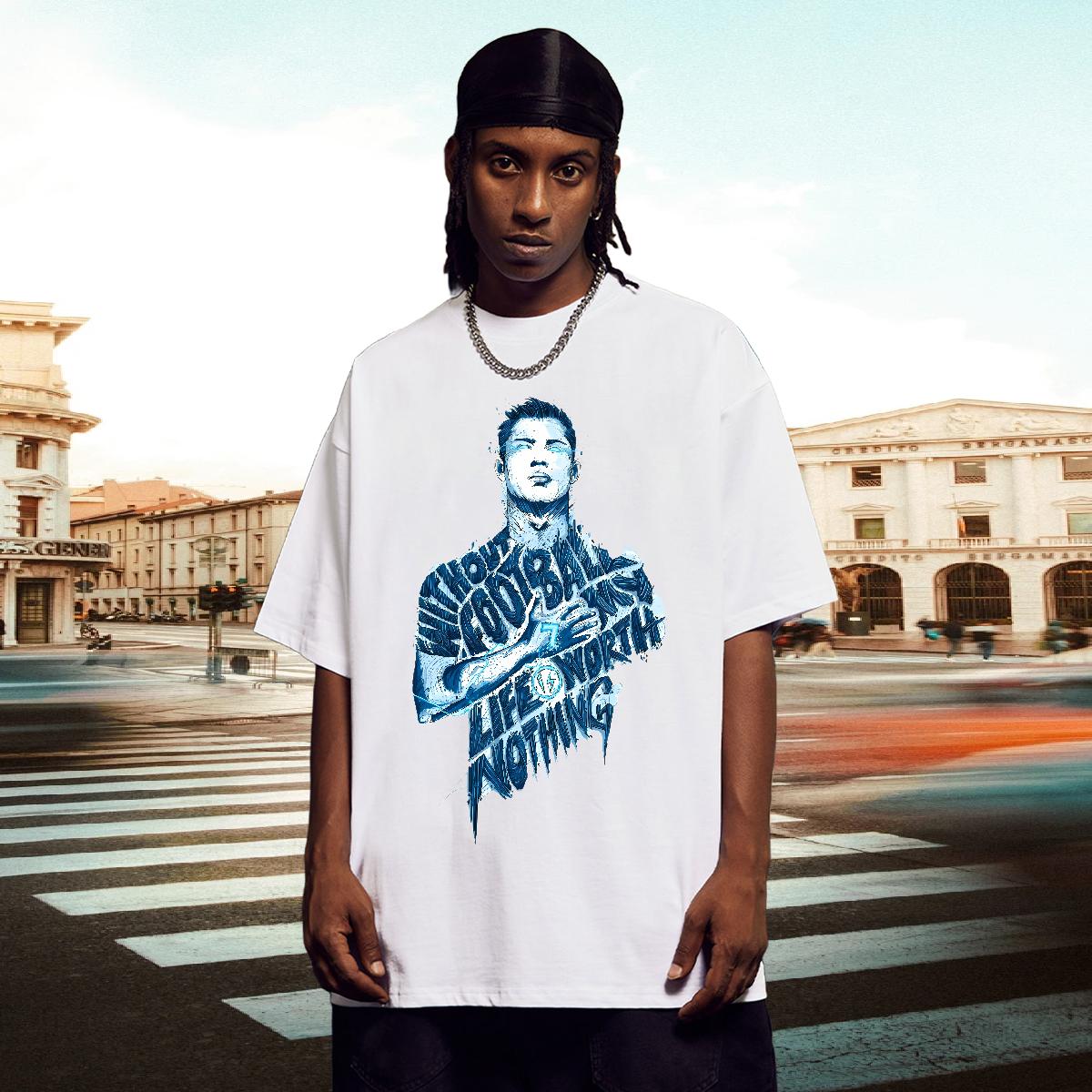 Classic Man T Shirts DIY Daily Outfit Men Tshirts Crew Neck Cotton Cool