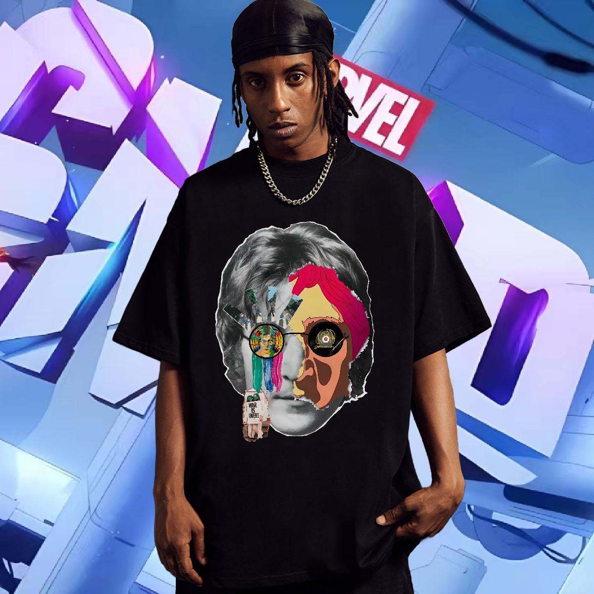 Fashion Design T Shirts Men DIY Printed Men Tops Tees Hip Hop Street Crew Neck Cotton Brand Tees Shirts