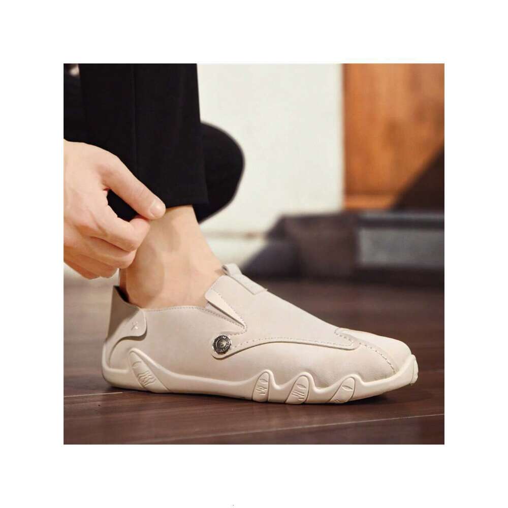 Men New Style Slouchy Driving Loafers Slip On Casual Breathable Work Soft Soled Five Finger Tide Shoes Ddmysaturn
