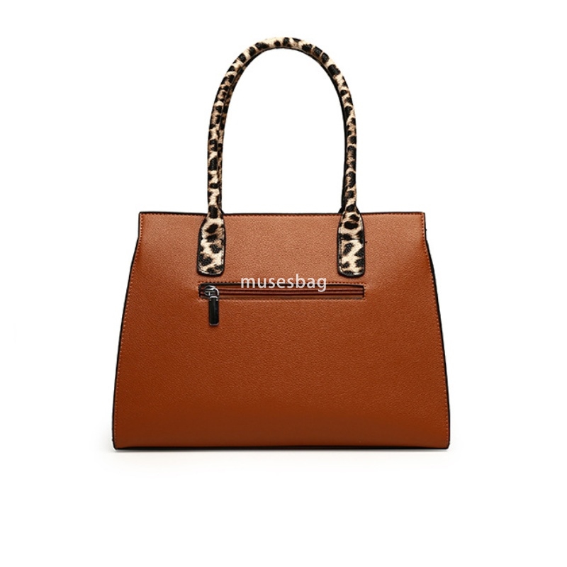 High Quality Women Fashion Celebrity One Shoulder Handbag Versatile Simple and Large Capacity Tote Bag Leopard Pattern Three piece Set Mother and Chil