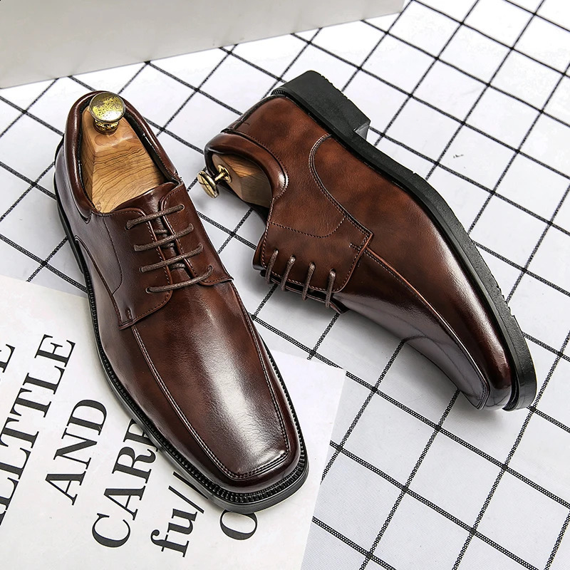 Mens Dress Shoes Genuine Leather Shoes for Men Social Shoe Male Original Leather Mens Sneakers Man Trend Loafers Slip 250805