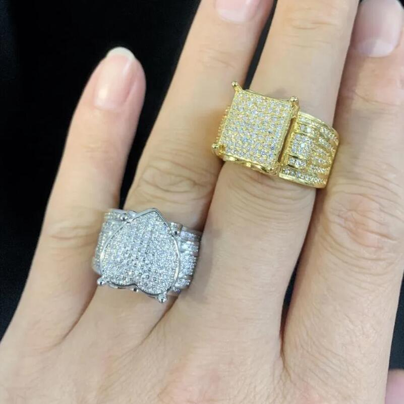 2024 Hip Hop Top Sell Eternity Wedding Rings Sparkling Jewelry Sterling Sier Fill Pave White Sapphire Party Women Heart Ring For Lover Gift