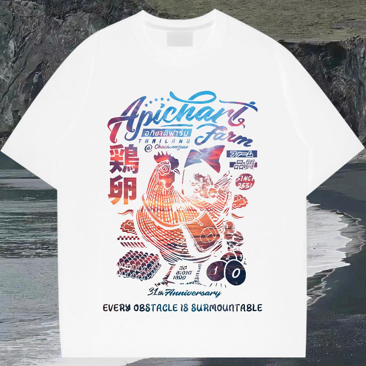 2024 Summer Mens T Shirts Black White Street Wear Tshirt for Man Woman Round Neck Short Sleeve Unisex