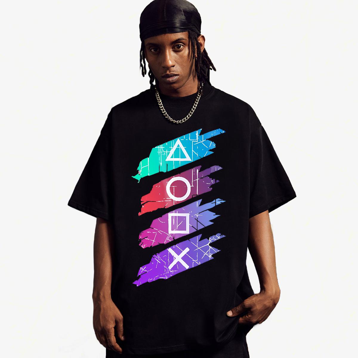 New Arrival Men T Shirts DIY Anime Daily Outfit Tshirts O-Neck Short Sleeve Cotton Brand