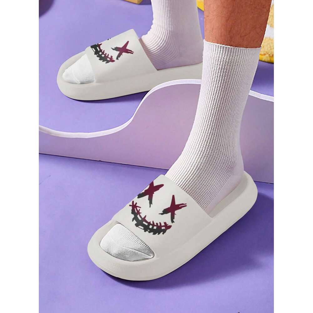 Personality Men Trendy Multifunctional Fashion Pattern Printed Slippers Suitable For Indoor Outdoor Beach River Trekking Water Sports Daily Casual Ddm