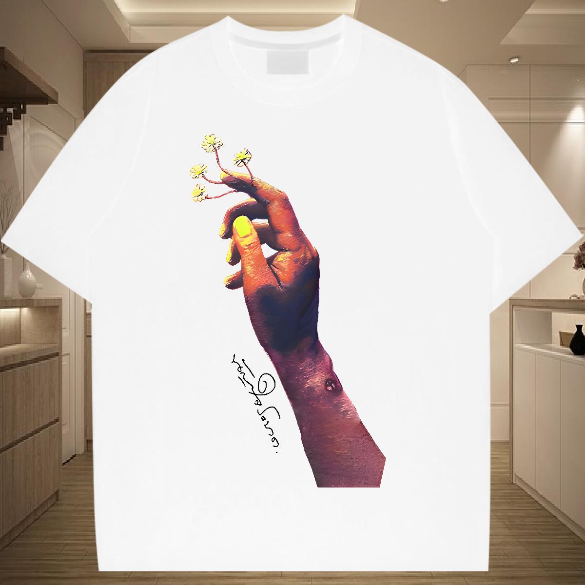 Soft Mens T Shirts Outdoor Cotton Breathable Short Sleeve Tshirts Designer Fashion Custom Printed Tops Tees