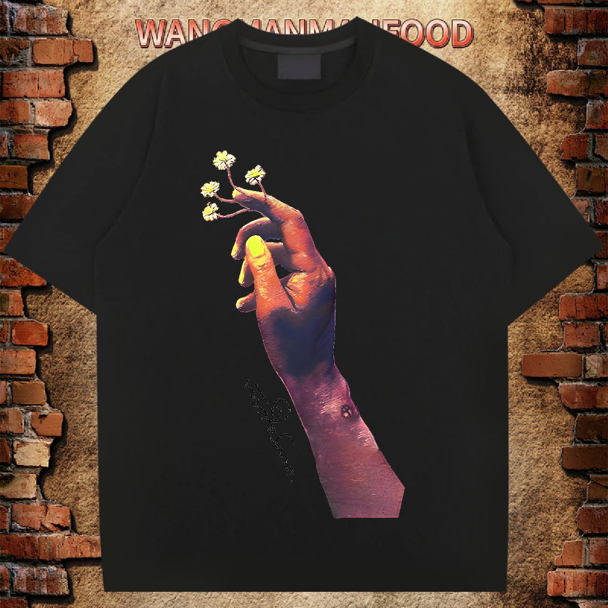 Fashion Design T Shirts Men DIY Printed Tshirts Home Outdoor Breathable Crew Neck Cotton 5A Clothes