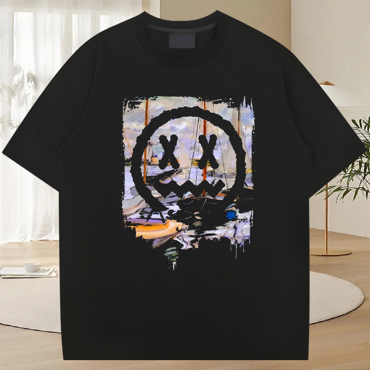 Casual New Mens T Shirts Plus Size Cartoon Sports Casual Men Clothes T-Shirt Breathable Crew Neck Soft