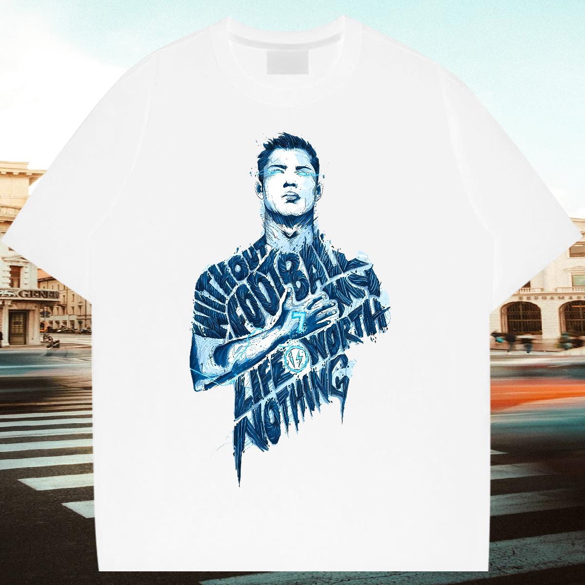 Classic Man T Shirts DIY Daily Outfit Men Tshirts Crew Neck Cotton Cool