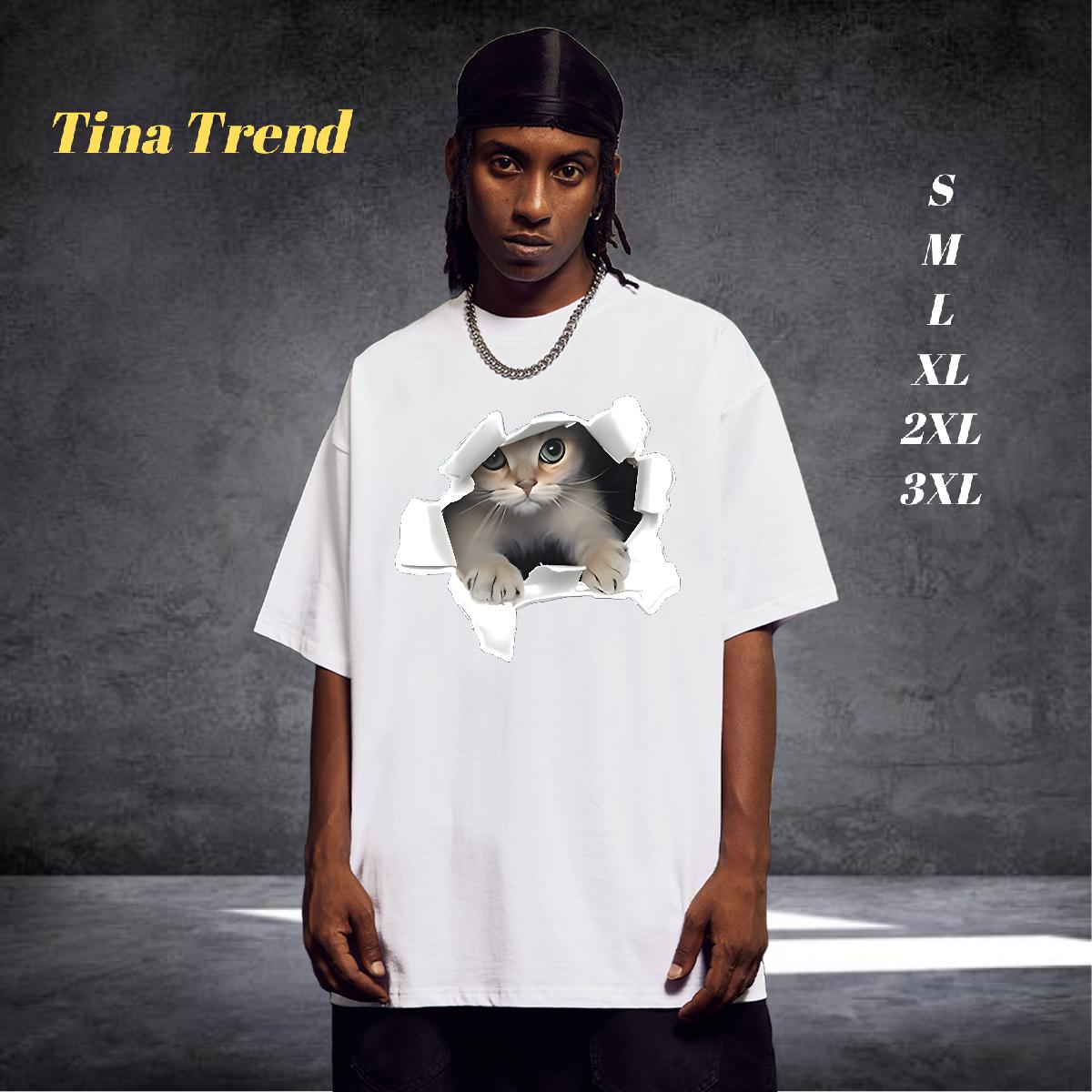 Fashion T shirt DIY Anime Hip Hop Tshirts Cotton Breathable Soft Loose Fit