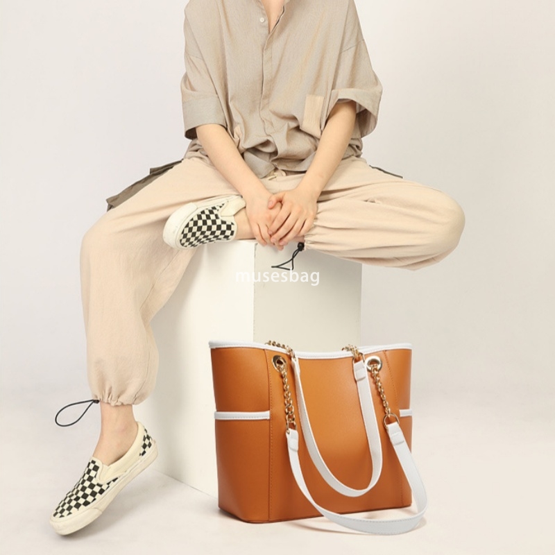High quality fashionable women PU versatile shoulder bag casual large capacity classic tote bag three piece set multifunctional mother and child bag