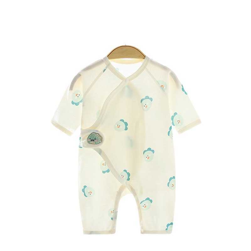 Baby Jumpsuits 2024 Summer New Newborn Class A Pure Cotton Boneless Bodyback Climbing Clothes for Infants Young Children Butterfly Clothes Thin Style