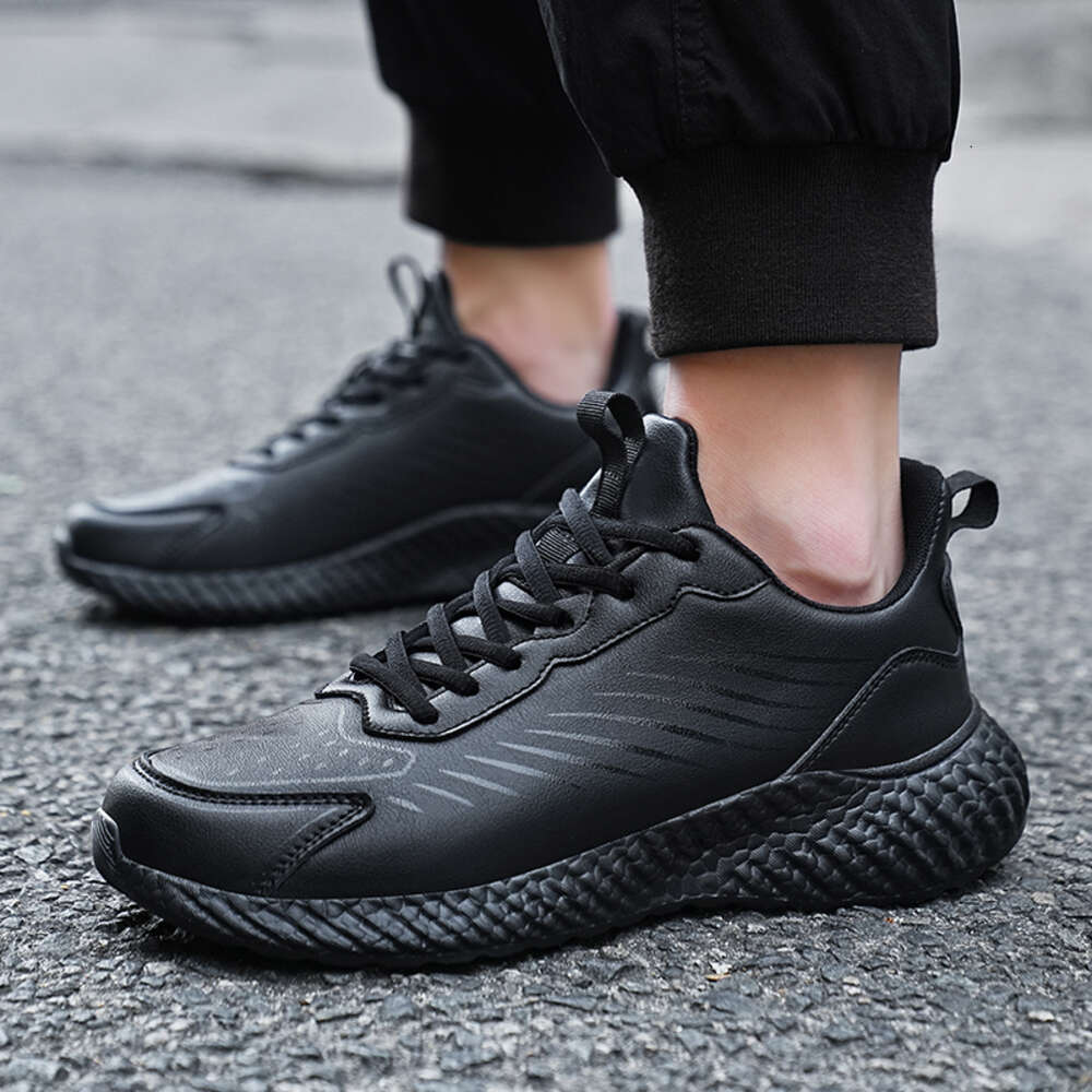 Ddmysports Leather Running Athletic Sport Lace Up Outdoor Sneakers Lightweight Men Gym Shoes Tenis Mascuo Esportivo OUTDOOR