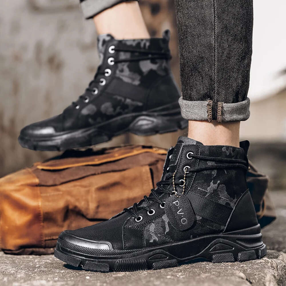 Autumn Spring And New Camouflage Desert Military Ankle Outdoor Work MEN S BOOTS Black Boots Ddmysaturn
